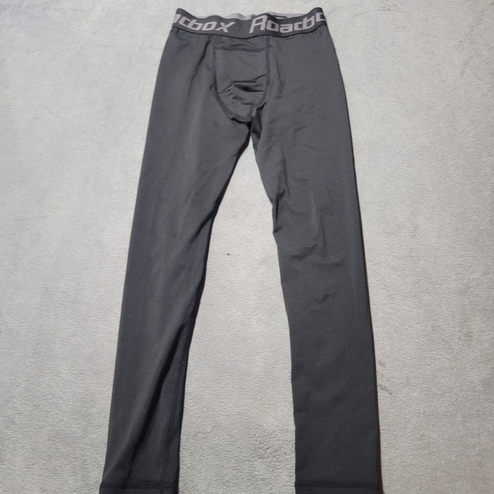 Roadbox Compression Leggings Boys XS Black Athletic Base Layer Sports Tights